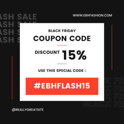15% off on EBH with code EBHFLASH15